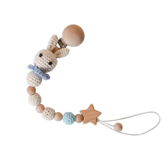 Baby Wood & Crochet Teething Chain