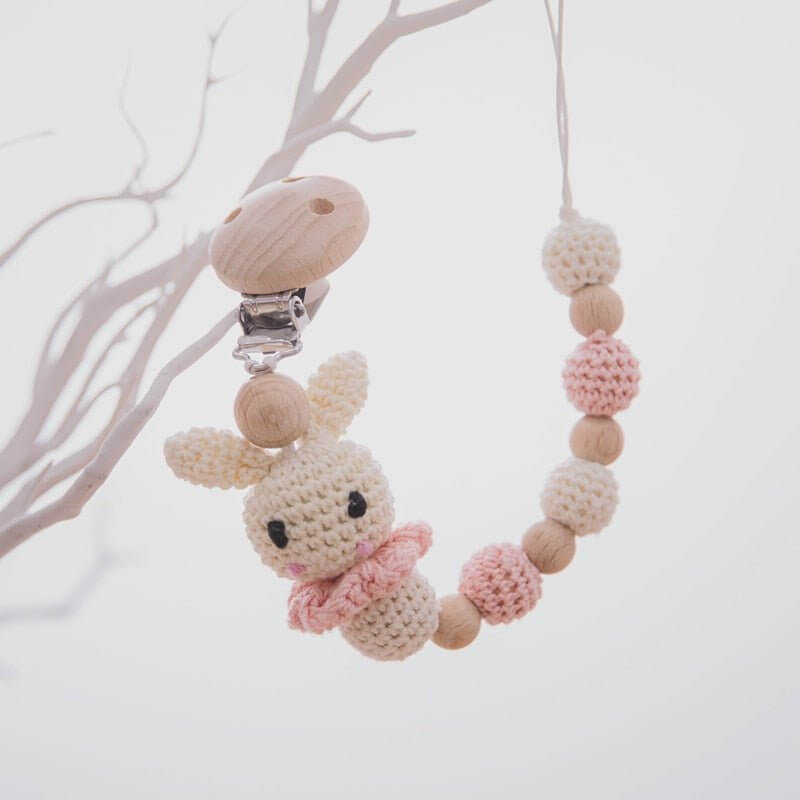 Baby Wood & Crochet Teething Chain