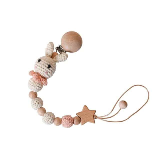 Baby Wood & Crochet Teething Chain