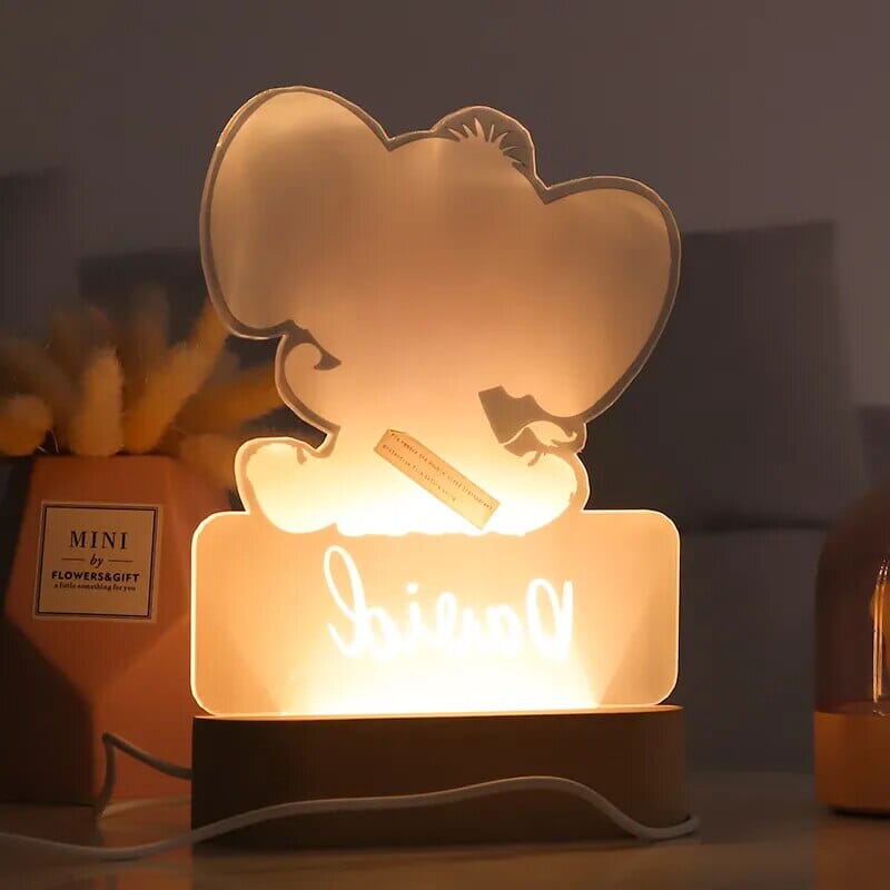 Personalised Baby Animal LED USB Night Light