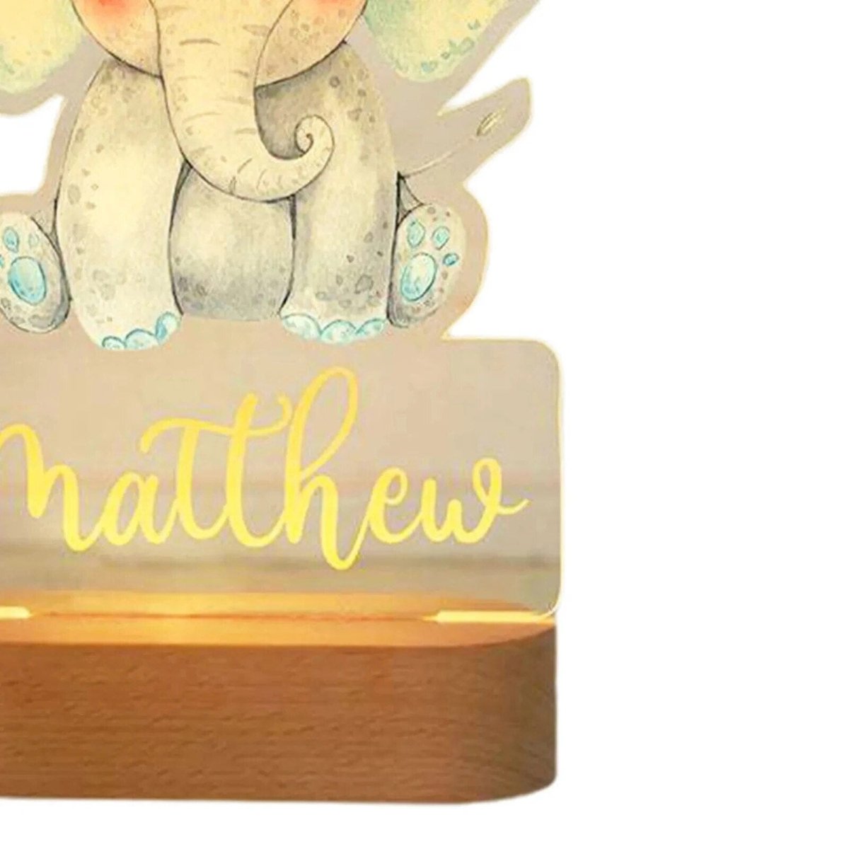 Personalised Baby Animal LED USB Night Light