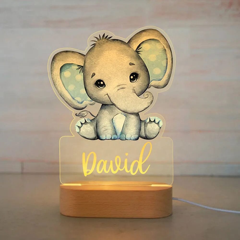 Personalised Baby Animal LED USB Night Light